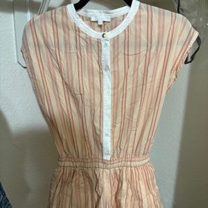 Chloe Juniors Peach Striped Romper